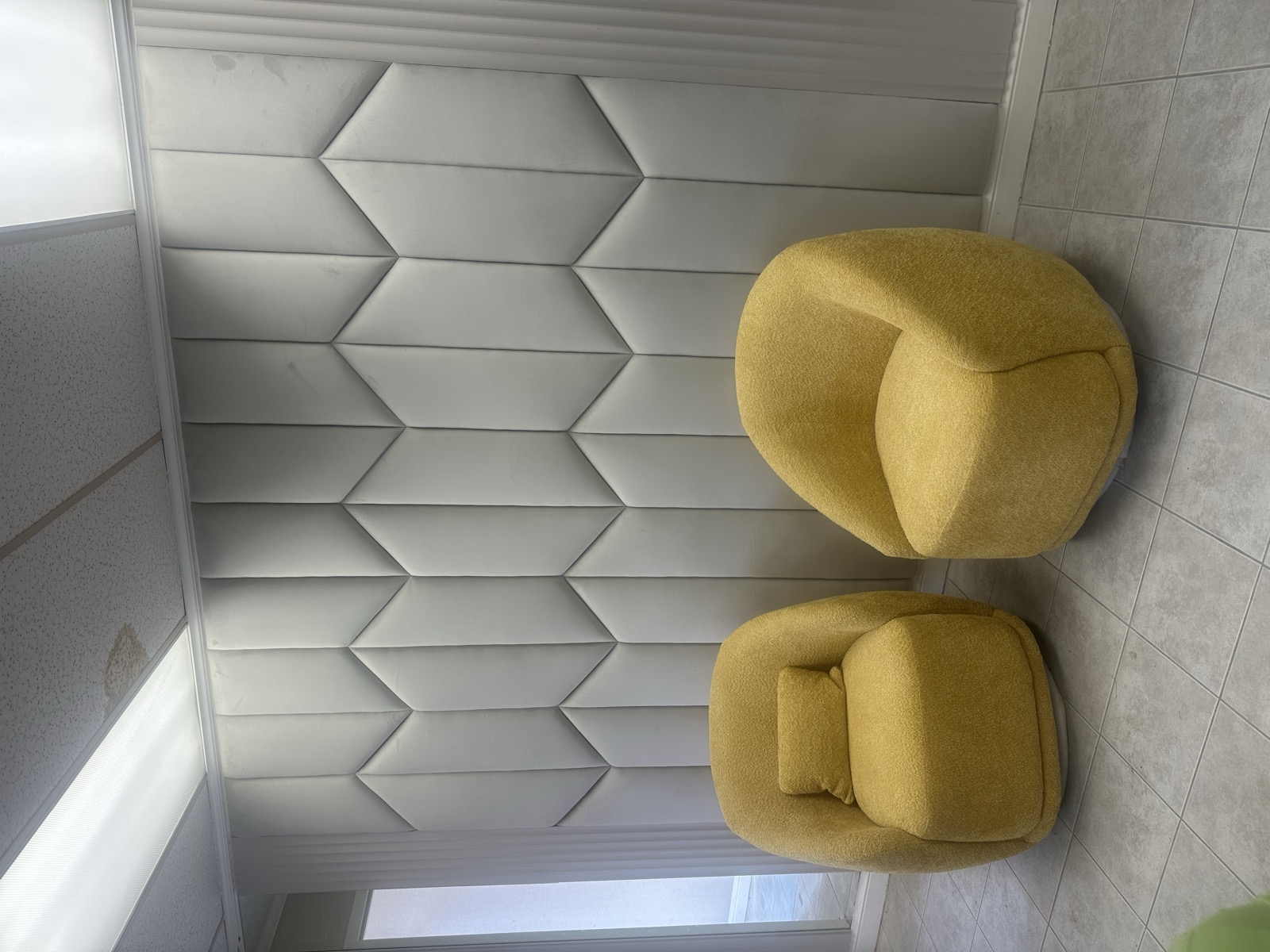 Mustard swivel chairs